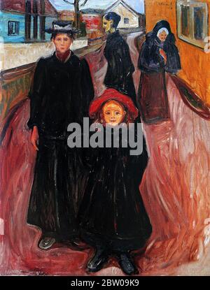 Quatre étapes de vie par Edvard Munch 1902. Le musée d'art de Bergen en Norvège Banque D'Images