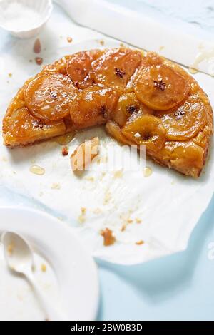 Tarte de pomme avec sel de mer Banque D'Images