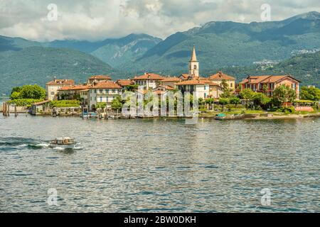 Isola dei Pescatori au Lago Maggiore, vu du lac, Piermont, Italie Banque D'Images