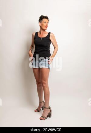 Portrait d'une femme de 50 ans Banque D'Images