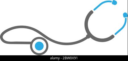 Icône du logo médical du stéthoscope Illustration Illustration de Vecteur