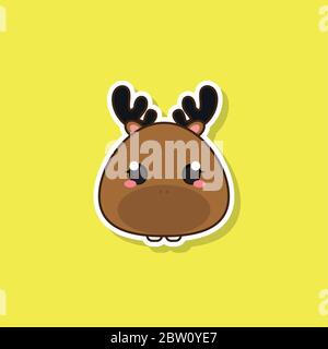 Renne de bébé mignon isolé Illustration de Vecteur