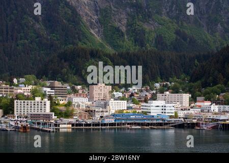 Centre-ville de Juneau, sud-est de l'Alaska, États-Unis Banque D'Images