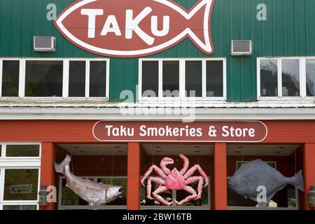 Taku Fish Store à Juneau, Alaska du Sud-est, États-Unis Banque D'Images