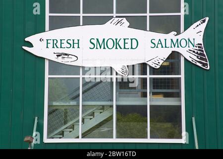 Taku Fish Store à Juneau, Alaska du Sud-est, États-Unis Banque D'Images