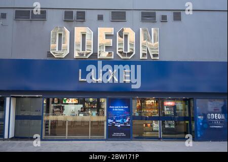 L'extérieur de l'Odeon Luxe Cinema Haymarket. Londres Banque D'Images