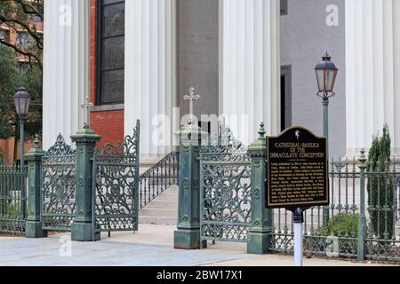 Cathédrale-Basilique de l'Immaculée conception, Mobile, Alabama, Etats-Unis Banque D'Images