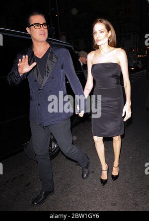 Brad Pitt et Angelina Jolie arrivent à la première Normal Heart, New York, mai 2014 Banque D'Images