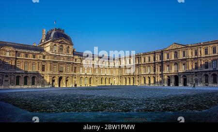 La Cour carrée, Palais du Louvre, Paris, Ile-de-France, France Banque D'Images