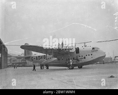 (G-ADVB) Short S.23 Empire Flying Boat Imperial Airways « Corsair » Banque D'Images