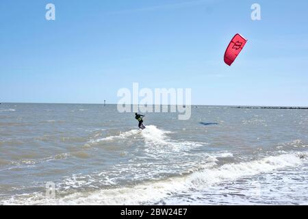 Kite surf, Clacton-on-Sea Banque D'Images