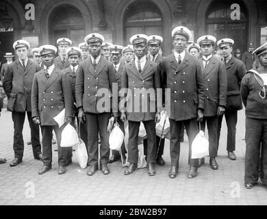 Les Indiens de l'Ouest pour la Marine (guerre 1914-1918). Les hommes pour la flotte. Juillet 1917 Banque D'Images