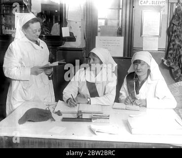 Les femmes d'Enfield travaillent de guerre au dépôt d'approvisionnement. 8 mars 1917 Banque D'Images