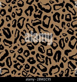 Orange taches brillantes motif Safari, peau de tigre fourrure imprimé orange sans couture fond, animal sauvage africain. Motif tigre du Bengale en fourrure, motif jungle abstrait Illustration de Vecteur