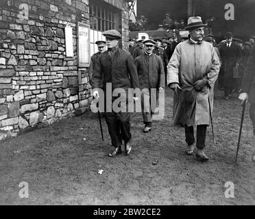 Visite du Prince de Galles dans les centres industriels du Sud du pays de Galles. 23 février 1918 Banque D'Images