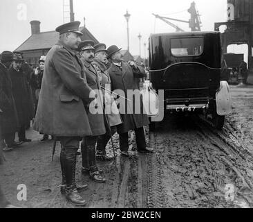 Visite du Prince de Galles dans les centres industriels du Sud du pays de Galles. 22 février 1918 Banque D'Images