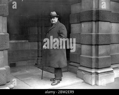 Grève des tramways et des bus - conférence. M. Ernest Bevin. Banque D'Images