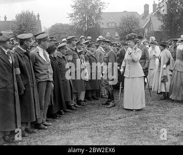 Visite royale à Bedford. 27 juin 1918. Banque D'Images