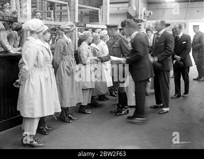 Visite royale à Bedford. À l'usine aéronautique de Messrs Allen le 27 juin 1918. Banque D'Images