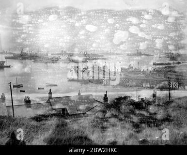 La flotte de l'Atlantique s'assemble dans le port de Portland pour préparer la visite des premiers ministres du Dominion. 31 octobre 1930 Banque D'Images