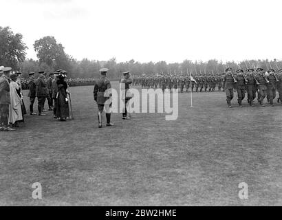 Visite royale à Bedford. 27 juin 1918. Banque D'Images