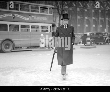 Service commémoratif pour Lord Brabourne à Westminster, à St Mararet. Sir John Anderson. Anderson, John, Sir (Viscount Waverly) politicien britannique; gouverneur du Bengale 1932-1937; secrétaire britannique à l'intérieur 1939-1940; chancelier britannique de l'Échiquier 1943-1945  1882-1958 Banque D'Images