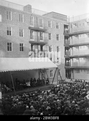 La princesse Alice ouvre de nouveaux appartements Kensington . 11 octobre 1934 . Banque D'Images