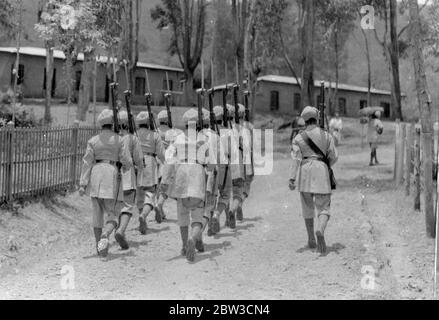 Garde sikh à la Legaison britannique à Addis-Abeba . 24 septembre 1935 Banque D'Images