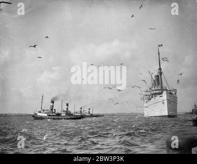 L'impératrice d'Australie à Southampton . 16 septembre 1935 Banque D'Images