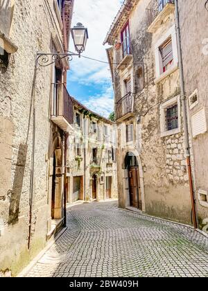 Vieux village de montagne italien de Cusano mutri. Campanie Benevento Italia. Banque D'Images