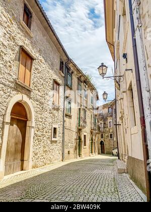 Vieux village de montagne italien de Cusano mutri. Campanie Benevento Italia. Banque D'Images