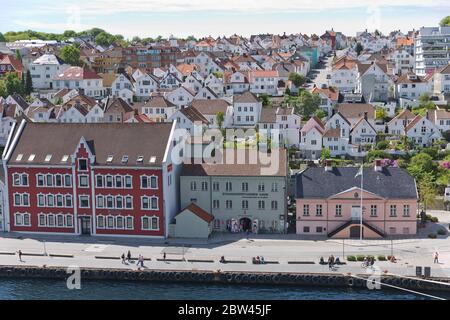 STAVANGER, NORVÈGE - 01 JUIN 2017 : vue aérienne de Stavanger en Norvège. Une des plus belles villes de Scandinavie et la capitale pétrolière du pays Banque D'Images