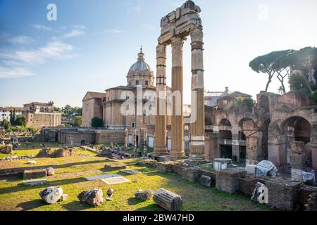 Forum Romanum vue de la colline Capitoline en Italie, Rome. Voyager dans le monde Banque D'Images