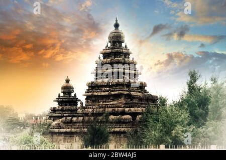 temple culturel indien de la mer Banque D'Images