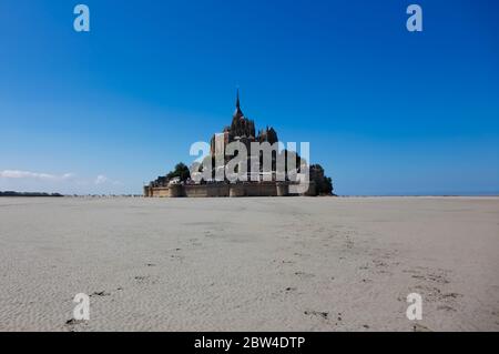 France, Normandie : Monastère du Mont Saint Michel de jour Banque D'Images