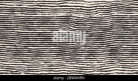 Grunge brush lignes horizontales peint motif transparent Illustration de Vecteur