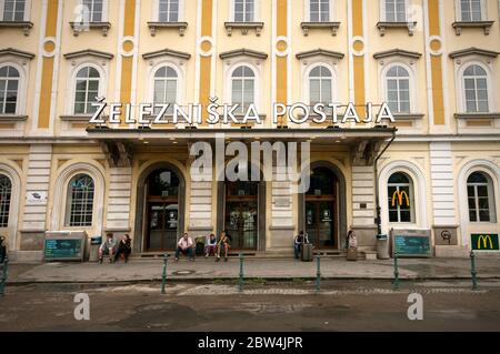 Gare centrale (1848) à Ljubljana, Slovénie Banque D'Images