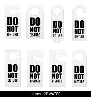ne pas déranger l'étiquette de porte est représentée en couleur Illustration de Vecteur