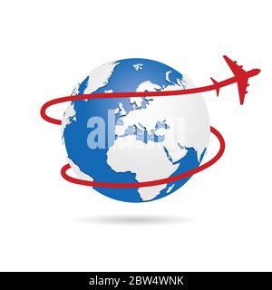 l'illustration de voler dans le monde est colorée Illustration de Vecteur