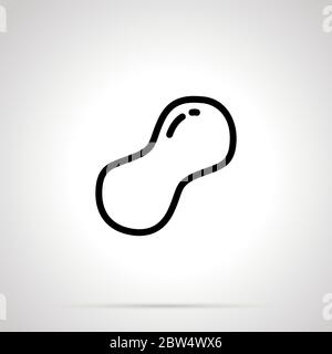 Icône noire simple cacahuète Illustration de Vecteur