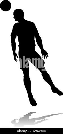 Football Soccer Player Silhouette Illustration de Vecteur