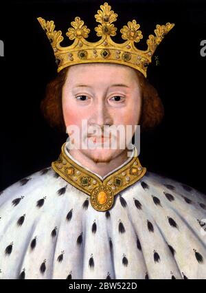 Portrait du roi Richard II d'Angleterre (1367-1400), régna à partir de 1377-1399 Banque D'Images