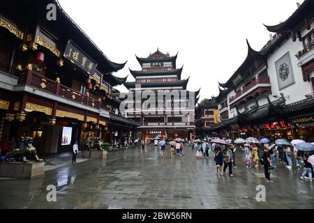 Ville Dieu Temple de Shanghai région et environs, un grand quartier commercial. Chine Banque D'Images