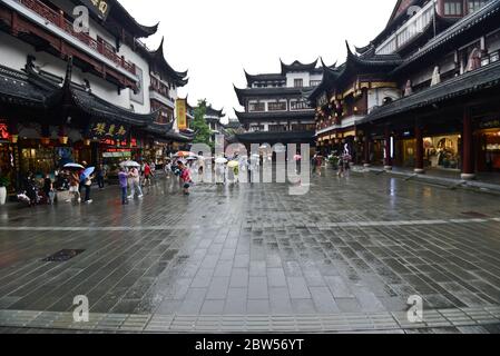 Ville Dieu Temple de Shanghai région et environs, un grand quartier commercial. Chine Banque D'Images