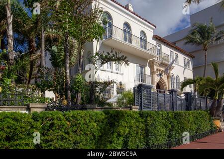 Villa Casa Casuarina ou la résidence Versace sur Ocean Drive, South Beach, Miami Florida.place où Gianni Versace a été assassiné par Andrew Cunanan.