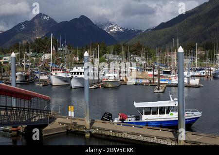 Petit bateau de plaisance, Sitka, Alaska, USA Banque D'Images