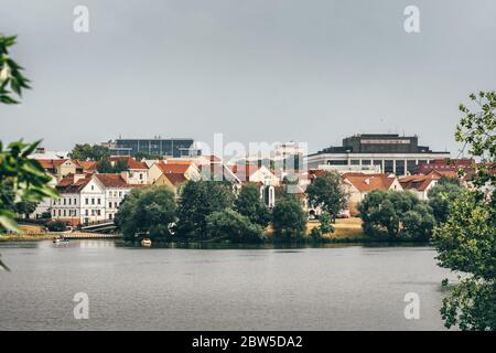 Minsk paysage urbain en été, Biélorussie Banque D'Images