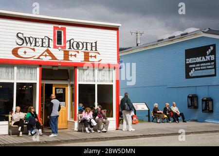 Sweet Tooth Cafe sur Broadway Street, Skagway, sud-est de l'Alaska, États-Unis Banque D'Images