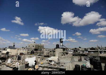 Gaza, la bande de Gaza, Palestine. 29 mai 2020. Photo générale du camp de réfugiés de Jabalia, dans le nord de la bande de Gaza. Crédit: Mahmoud Issa/Quds Net News/ZUMA Wire/Alay Live News Banque D'Images