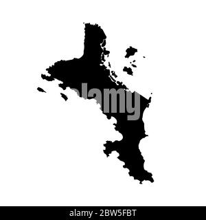 Carte vectorielle Seychelles. Illustration de vecteur isolé. Noir sur fond blanc. Illustration de l'EPS 10. Illustration de Vecteur